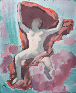 Figurenbild - Pintura de uma figura ... (óleo sobre tela) de Koloman Moser