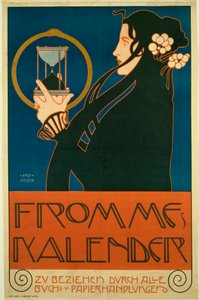 Moser, Koloman (1868-1918) Frommes Kalender (Calendrier des femmes) Litografia a cores 1903 Nova Iorque. Museu de Arte Moderna (MOMA) de Koloman Moser
