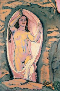 Venus in der Grotte - Vénus na Gruta ... (óleo sobre tela) de Koloman Moser