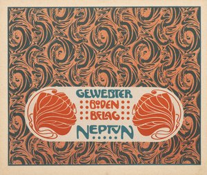 Piso tecido Netuno, 1901. de Koloman Moser
