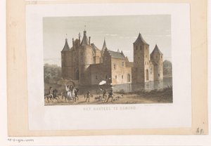 Vista do Castelo de Egmond O castelo de Egmond (título no objeto) de Koninklijke Nederlandse Steendrukkerij van C.W. Mieling