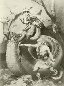 Siegfried, cena do ato II vi (gravura) de Konrad Dielitz