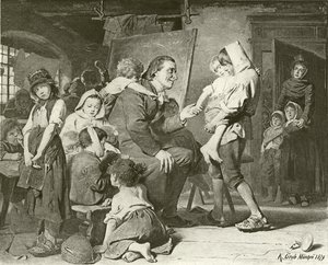 Pestalozzi, o amigo das crianças (gravura)