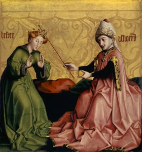 Ester antes de Assuero, retábulo do Espelho da Salvação Humana, lado interno, c.1435