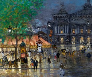 Place de lOpéra, Paris de Konstantin Alekseevich Korovin