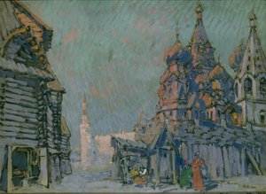 Cenografia da ópera Khovanshchina de M. Musorgsky, 1911 de Konstantin Alekseevich Korovin