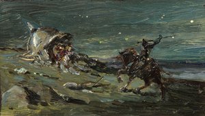Cenografia para a ópera Ruslan e Lyudmila de M. Glinka de Konstantin Alekseevich Korovin