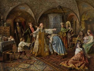 Jogo da cabra-cega. de Konstantin Egorovich Makovsky