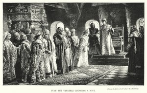 Ivan, o Terrível Escolhendo uma Esposa (gravura) de Konstantin Egorovich Makovsky