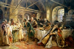 A Cerimônia do Beijo, 1895. de Konstantin Egorovich Makovsky