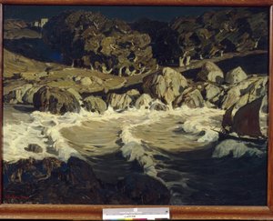 "Paysage de mer la nuit" (Noite no Mar) Peinture de Konstantin Bogayevsky (1872-1943) Dim 109x144,5 cm 1903 State A Radishchev Art Museum, Saratov