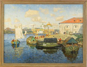 Cidade no rio Volga, 1913