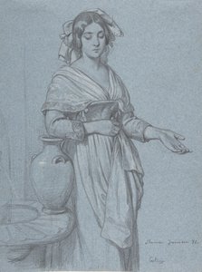 Estudo de uma Mulher Romana, 1841. de Konstantin Johannes Franz Cretius