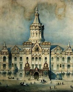 Detalhe de um desenho para a Duma da cidade de Moscovo de Konstantin Tersky