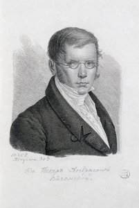 Retrato do poeta príncipe Pyotr Andreyevich Vyazemsky 1792-1878.