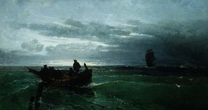 Números em um barco a remo ao largo de Konstantinos Bolanchi