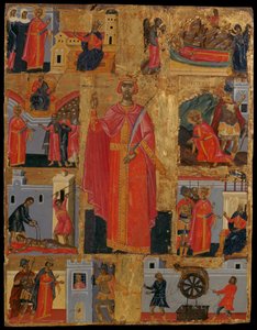 Santa Catarina e cenas da sua vida de Konstantinos Tzanes