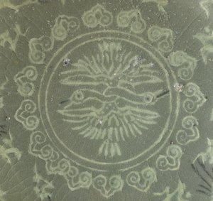 Tigela com guindastes e nuvens, c.1150-1200 de Korean School