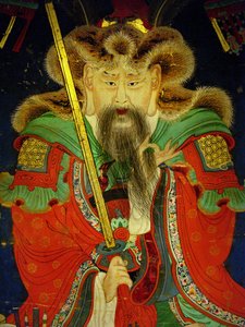 Detalhe, retrato do décimo rei (Yeonsangun