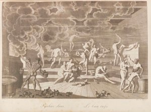 Um balneário russo. Os povos da Rússia ou descrição dos costumes por Charles de..., 1811-1812.