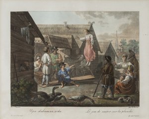 Jogo de pular em uma prancha, ca 1812
