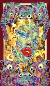 Mosaico felino surreal
