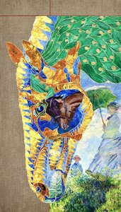Impressão de um cavalo cheio de vida