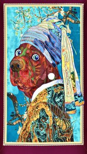 Cão com brinco de pérola extravagante de Kostyantin Malginov