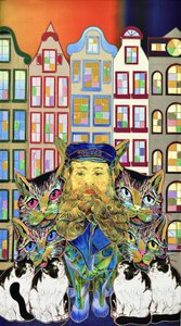 O carteiro excêntrico e os gatos de Kostyantin Malginov
