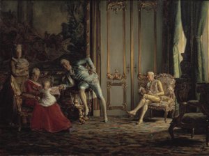 Um Interior do Século Passado. Cena do Tribunal de Christian VII de Kristian Zahrtmann
