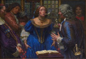 Rainha Cristina no Palazzo Corsini de Kristian Zahrtmann
