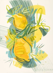 Limões abstratos vibrantes de Kristin Cronic