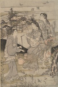 K?ya na província de Ki-I e Noda na província de Mutsu de Six Jewel Rivers de Kubo Shunman
