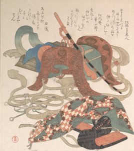 Sela e outras peças de arnês, provavelmente 1810. de Kubo Shunman