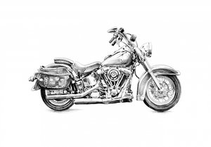Desenho de uma motocicleta clássica