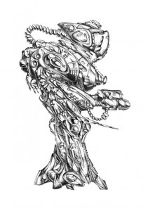 Ficção científica sombria com mechas de Kulik