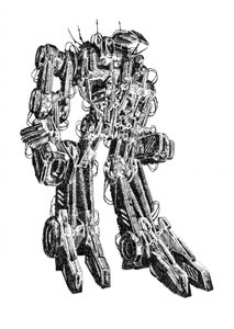 Robô mecânico futurista de Kulik