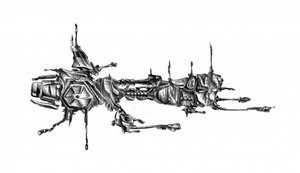 Nave espacial futurista de ficção científica de Kulik