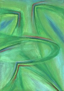 Fluxo abstrato verde de Kulik