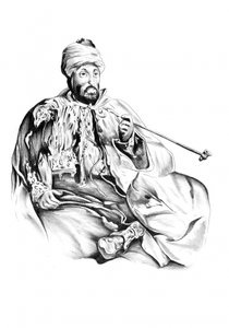 Homem com turbante e cachimbo de Kulik