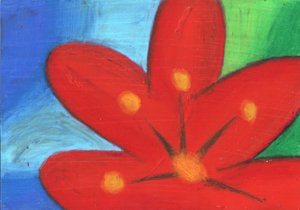 Flor vermelha vibrante de Kulik