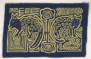 Painel de Camisa (mola), c.1950 (algodão aplicado) de Kuna Indian Culture