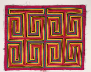Painel de Camisa (mola), c.1950 (algodão aplicado) de Kuna Indian Culture