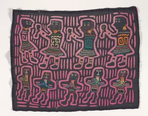Painel de Camisa (mola), c.1950 (algodão aplicado) de Kuna Indian Culture