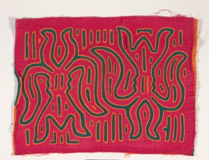 Painel de Camisa (mola), c.1950 (algodão aplicado) de Kuna Indian Culture
