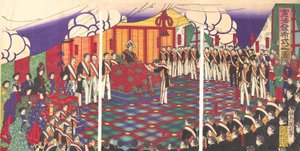 Vista da Emissão da Constituição, Março de 1889. de Kunitoshi
