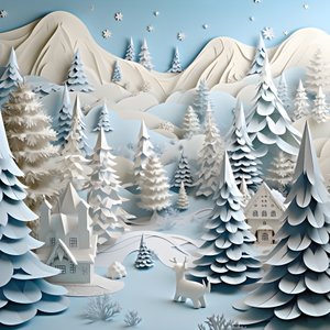 3d Natal com neve 3