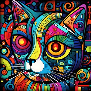 Padrão abstrato de gato 1
