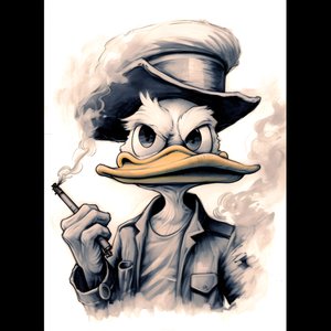 Tio Patinhas McDuck, a fumar um grande charro de marijuana 2