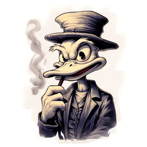 Tio Patinhas McDuck, a fumar um grande charro de marijuana 4